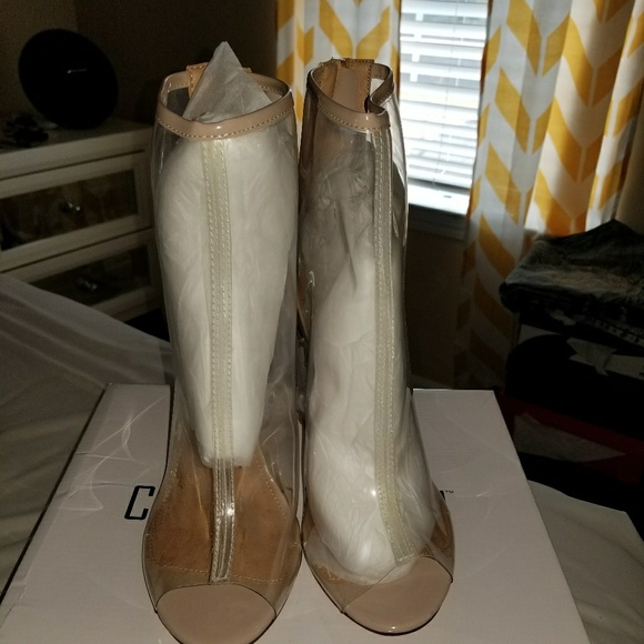 Clear Block Heels - Picture 3 of 5